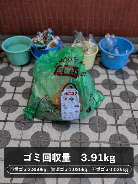収集したゴミ